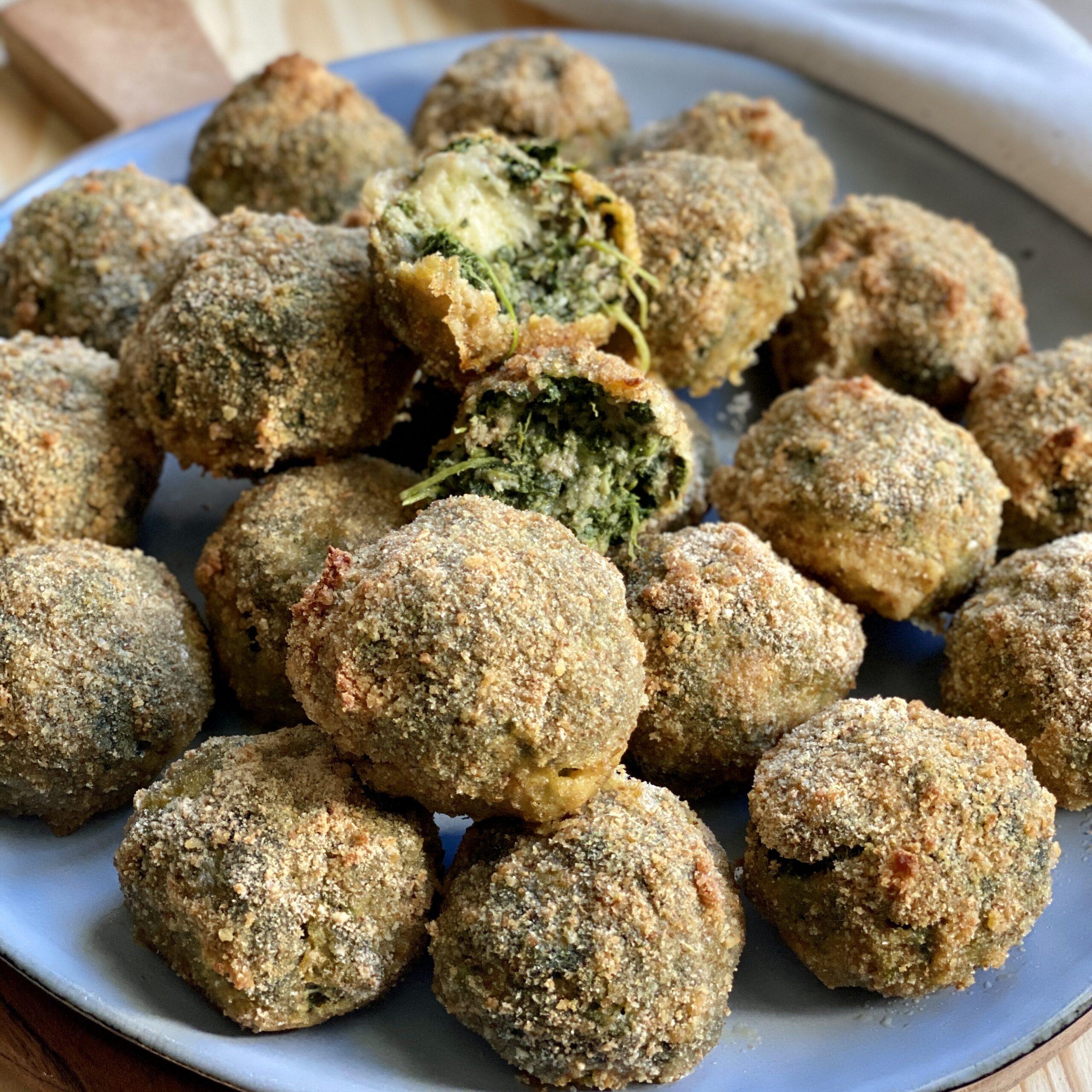 polpette filanti di carne e spinaci