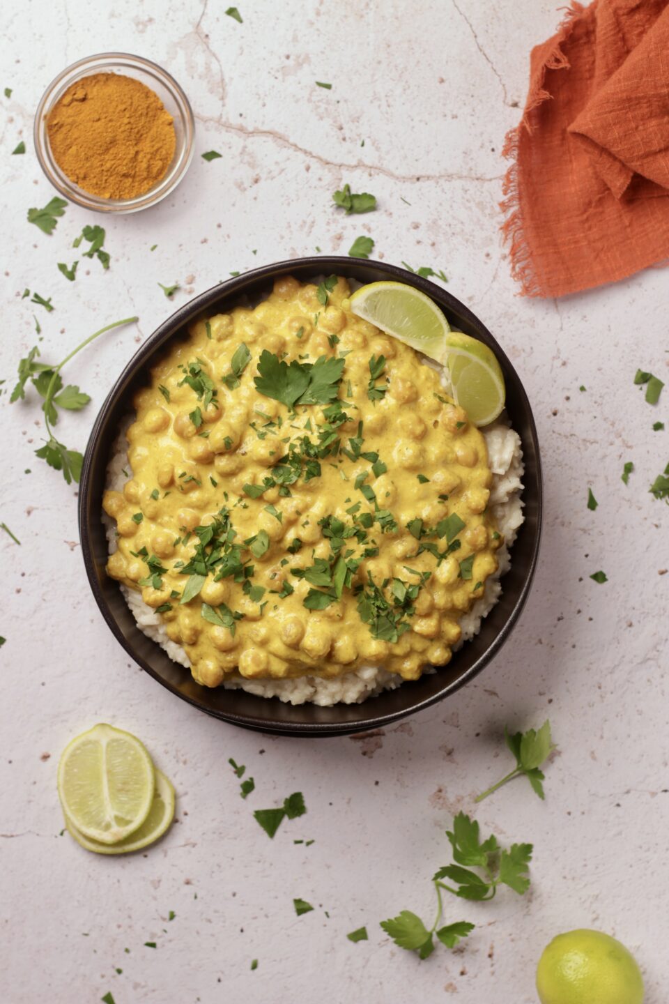 Curry di ceci e riso basmati
