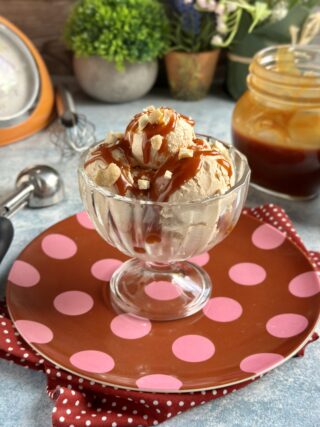 Gelato al caramello salato senza gelatiera