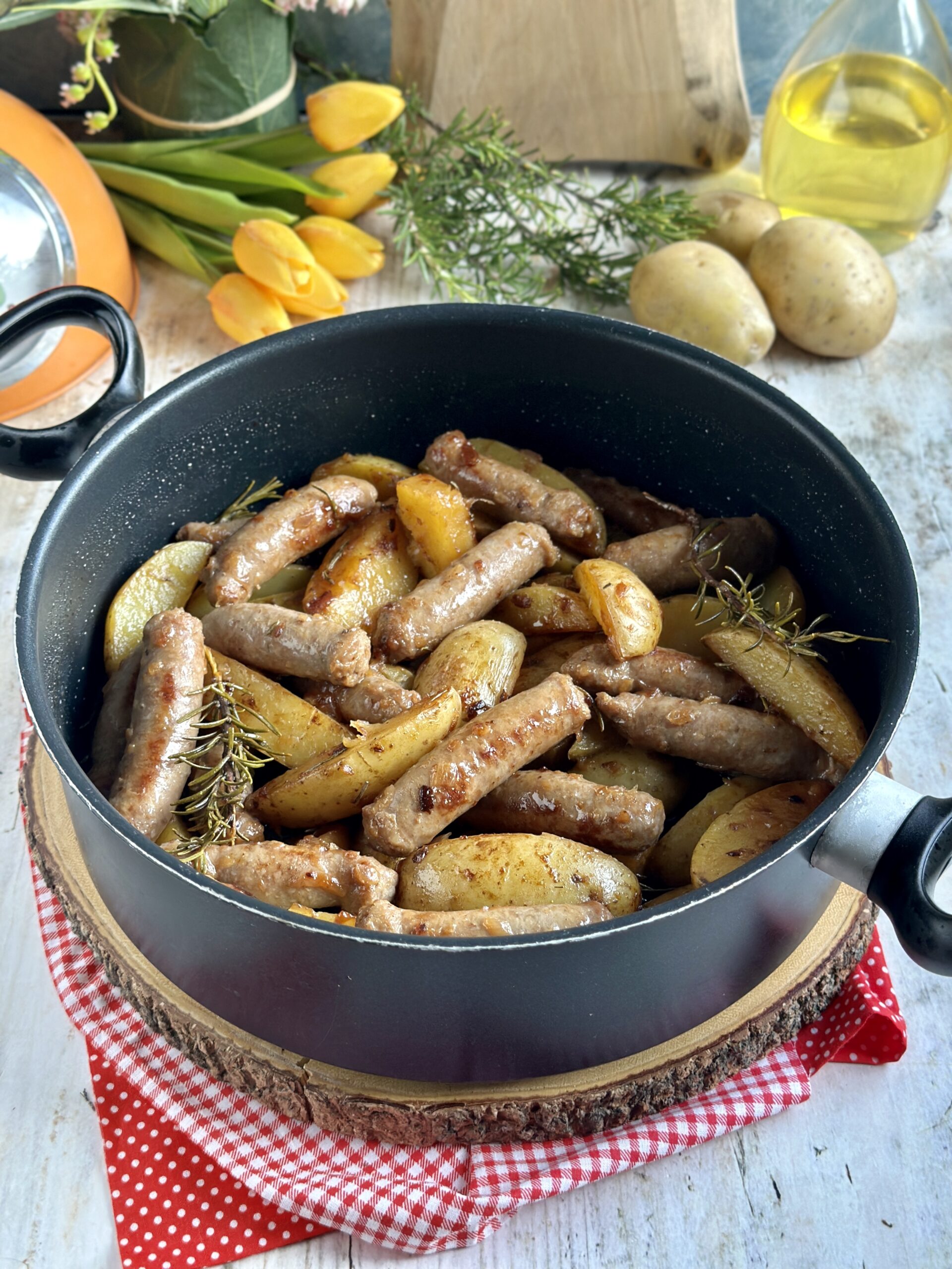 patate e salsiccia alla birra
