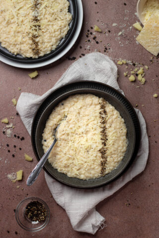 Risotto cacio e pepe