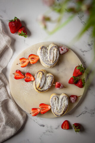 Cuori di sfoglia con Nutella