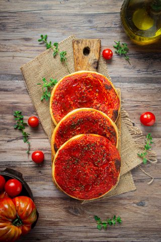 Pizzette rosse da panetteria