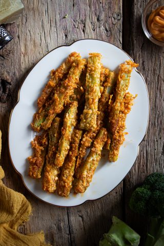 Gambi di broccoli in friggitrice ad aria
