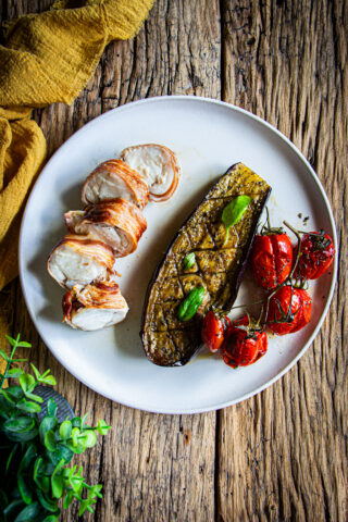 rana pescatrice in porchetta